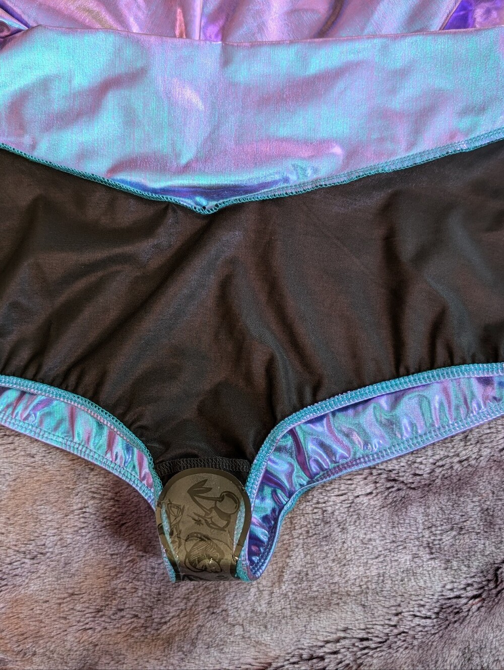 Club Exx Holographic Mini Skater Skirt Size XL NWT - Picture 5 of 7